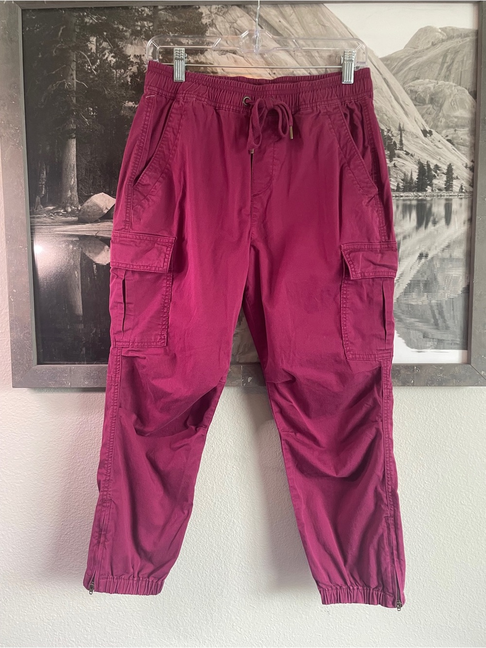 Polo by Ralph Lauren Magenta Cargo Jogger Pants
